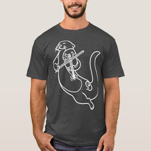 Violinist Otter Spel Violin Viola Music T-shirt (Voorkant)