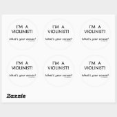 Violinist Pardon Ronde Sticker (Vel)