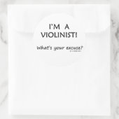 Violinist Pardon Ronde Sticker (Tas)
