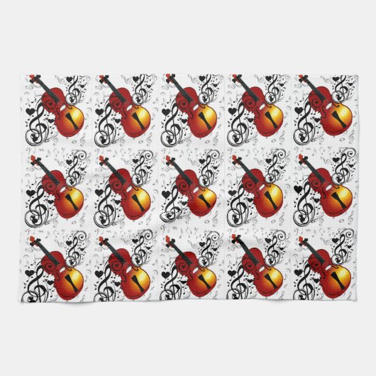 Violinist, Rock the House_ Theedoek (Horizontaal)