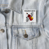 Violinist, Rock the House_ Vierkante Button 5,1 Cm (In situ)
