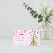 violinist roze visitekaartje (Staand voorkant)