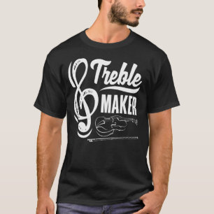 Violinist-speler met een Treble Maker T-shirt