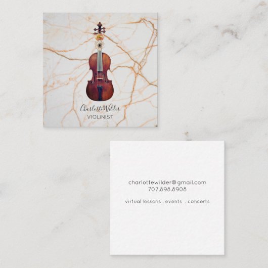 Violinist Square Visitekaartje (Voorkant / Achterkant)