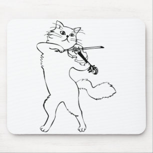Violinist Violin Music Instrument Cat Muismat