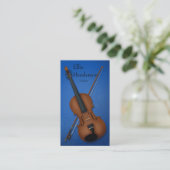 Violinist Violist Elegant Blue Visitekaartje (Staand voorkant)