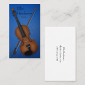 Violinist Violist Elegant Blue Visitekaartje (Voorkant / Achterkant)