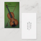 Violinist Violist Enchanting Forest Green Visitekaartje (Voorkant / Achterkant)