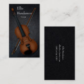 Violinist Violist Trompe L'oeil dramatic Premium Visitekaartje (Voorkant / Achterkant)