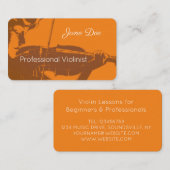 Violinist Visitekaartje (Voorkant / Achterkant)