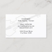 Violinist visitekaartje sjabloon voor muzikant (Achterkant)