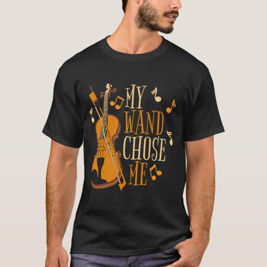 Violinist Wand Fiddler Fiddle Violin T-shirt (Voorkant)