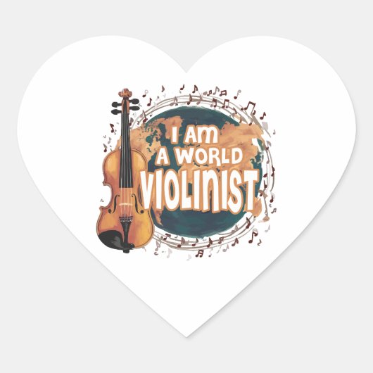 violinist world hart sticker (Voorkant)