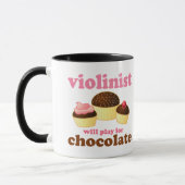 Violinist zal voor Chocolade spelen Mok (Links)