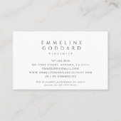 Violiniste Viool Muziekleraar Muzikant Visitekaartje (Achterkant)