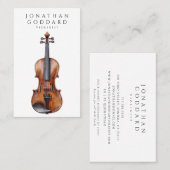 Violiniste Viool Muziekleraar Muzikant Visitekaartje (Voorkant / Achterkant)