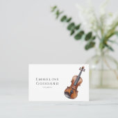 Violiniste Viool Muziekleraar Muzikant Visitekaartje (Staand voorkant)
