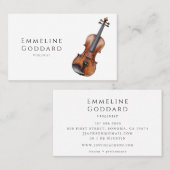 Violiniste Viool Muziekleraar Muzikant Visitekaartje (Voorkant / Achterkant)