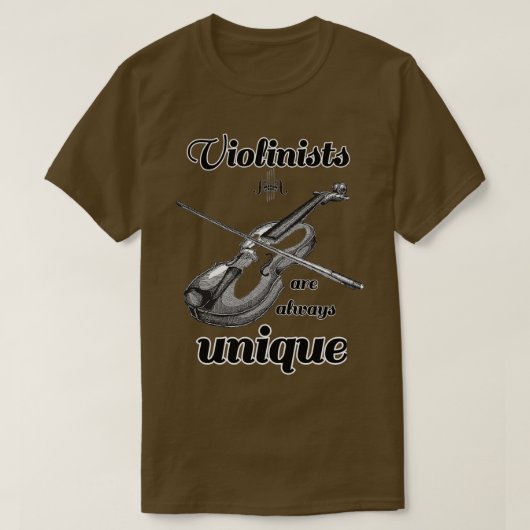 Violinisten zijn altijd uniek 1 t-shirt (Design voorkant)