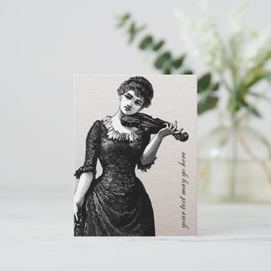  Violinistisch Briefkaart (Staand voorkant)