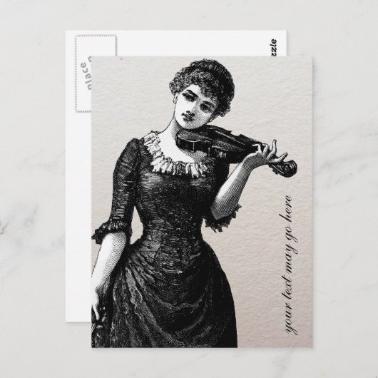  Violinistisch Briefkaart (Voorkant / Achterkant)