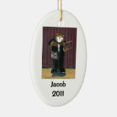 Violinistisch gepersonaliseerd versieringsmiddel keramisch ornament (Rechts)