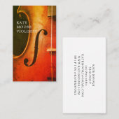 Violinistisch Violin Musiciaans Visitekaartje (Voorkant / Achterkant)