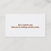 Violinistisch Visitekaartje (Achterkant)