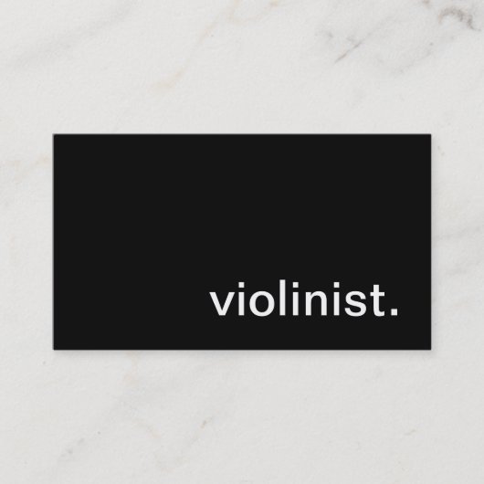 Violinistisch Visitekaartje (Voorkant)