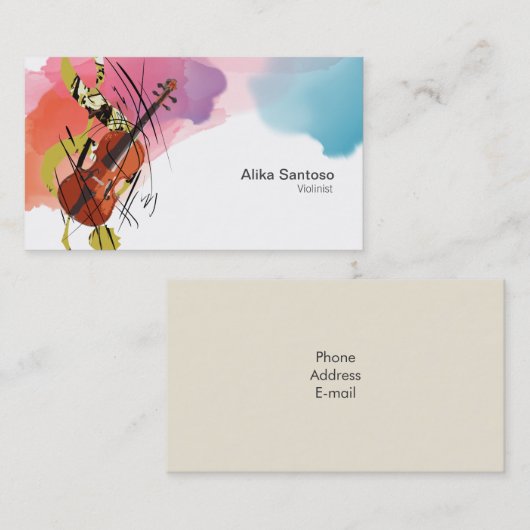 Violinistisch Visitekaartje (Voorkant / Achterkant)