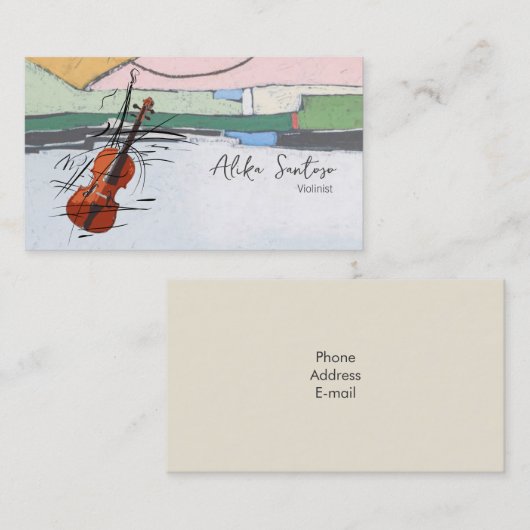Violinistisch Visitekaartje (Voorkant / Achterkant)
