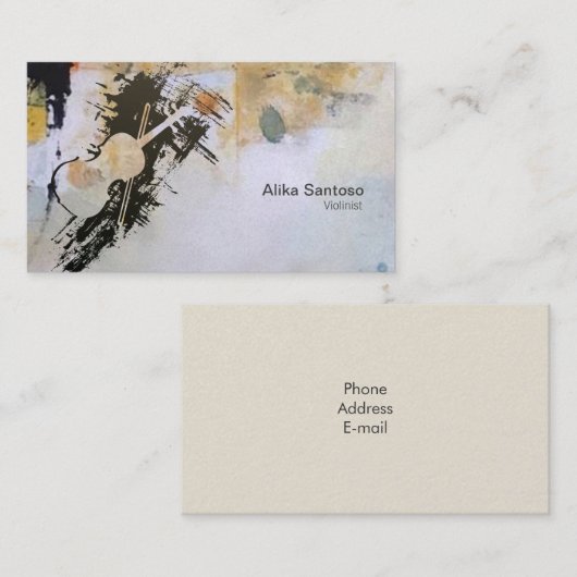 Violinistisch Visitekaartje (Voorkant / Achterkant)