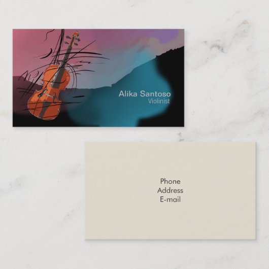 Violinistisch Visitekaartje (Voorkant / Achterkant)