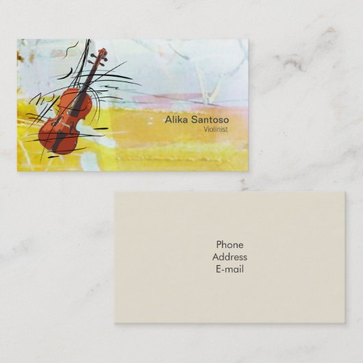 Violinistisch Visitekaartje (Voorkant / Achterkant)