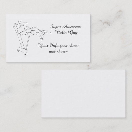 Violinistisch Visitekaartje (Voorkant / Achterkant)