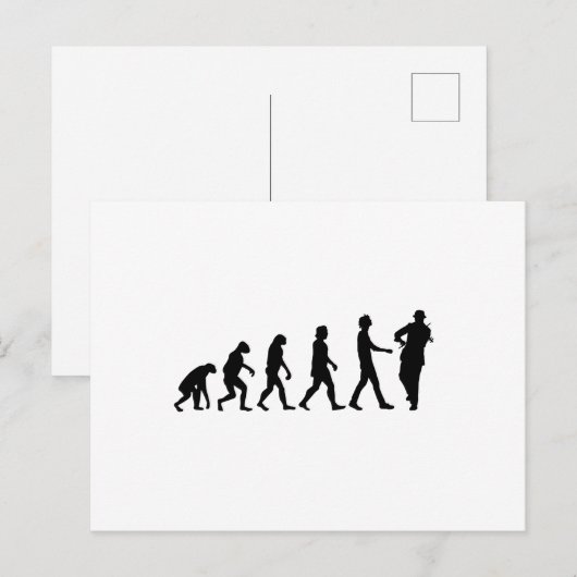 Violinistische evolutie briefkaart (Voorkant / Achterkant)