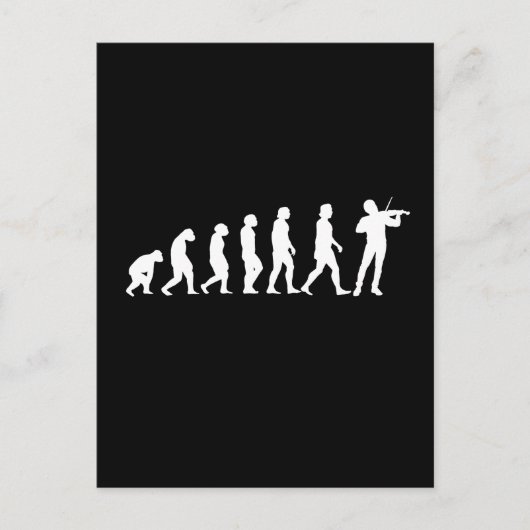 Violinistische evolutie briefkaart (Voorkant)