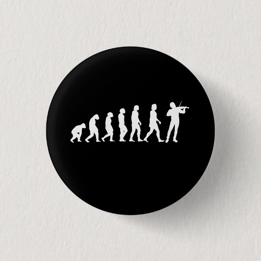 Violinistische evolutie ronde button 3,2 cm (Voorkant)