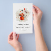 Violinistische Muziek Overweging Evenement Promoti Flyer (Hand)