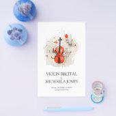 Violinistische Muziek Overweging Evenement Promoti Flyer (Enkel)