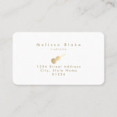 violinistische roze waterverf visitekaartje (Achterkant)