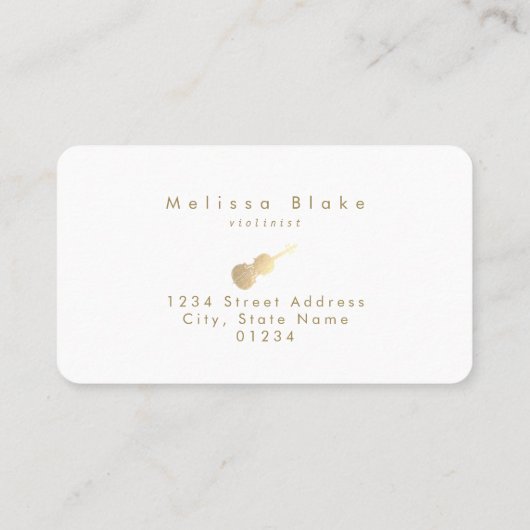 violinistische roze waterverf visitekaartje (Achterkant)