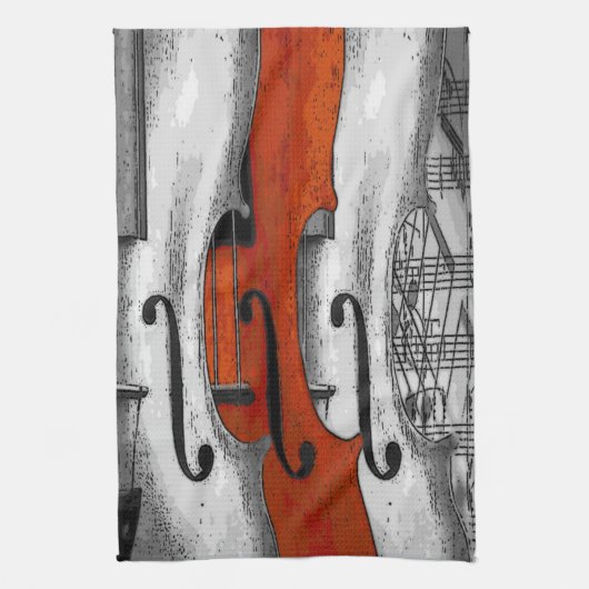 Violins American MoJo Kitchen Towel Theedoek (Verticaal)