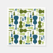 Violins - Blauw en Groen Patroon Servetten (Voorkant)