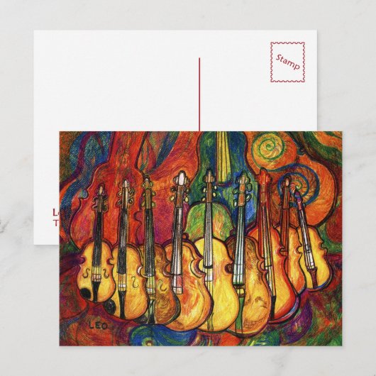 Violins Briefkaart (Voorkant / Achterkant)