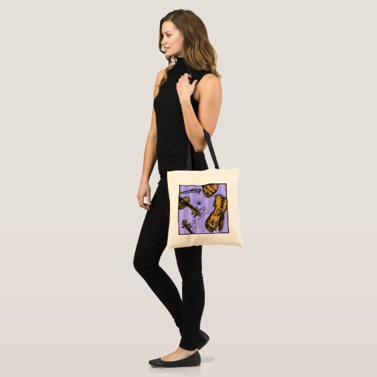 Violins en spinnen - Pop Gothic Nightmare Art Tote Bag (Voorkant (model))