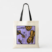Violins en spinnen - Pop Gothic Nightmare Art Tote Bag (Achterkant)