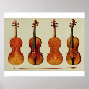 Violins (LtoR): de "Alard" van Antonio Stradivariu Poster