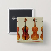Violins (LtoR): de "Alard" van Antonio Stradivariu Vierkante Button 5,1 Cm (Voorkant /achterkant)