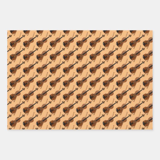 Violins muzikaal ontwerp inpakpapier vel (Voorkant)